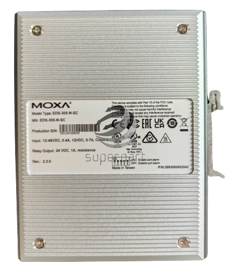 Ind.Eth.Switch 4 ELEC.+1MM opticalports MOXA EDS-305-M-SC